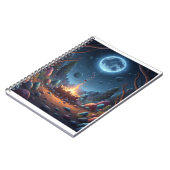 Cosmic Moonlight Campfire Fantasy Spiral Notebook Notitieboek (Linkerzijde)