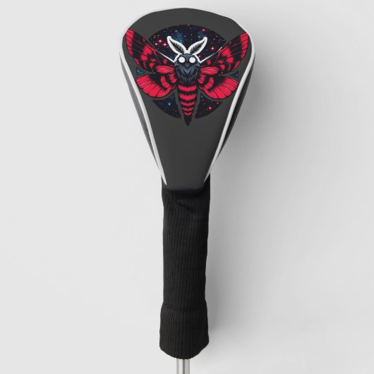 Cosmic Moth - Kunst Folklore Mothman Golfheadcover (Voorkant)