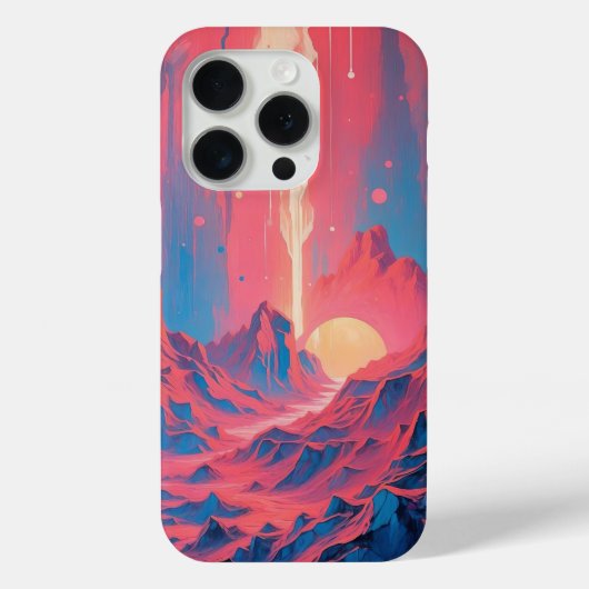 Cosmic Mountain Abstract Vibrant Case-Mate iPhone Case (Achterkant)