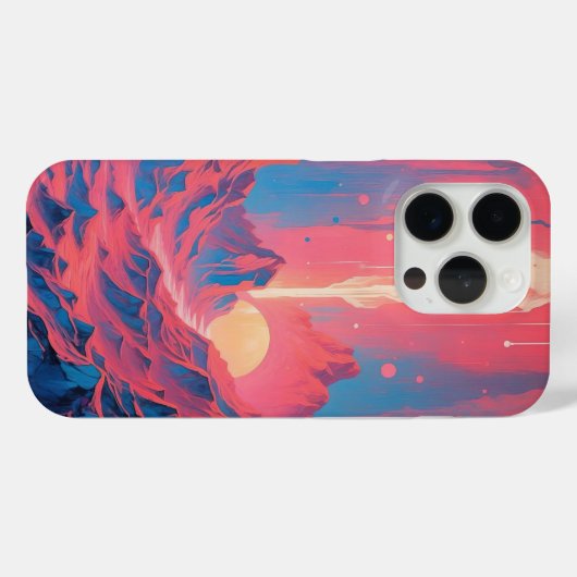 Cosmic Mountain Abstract Vibrant Case-Mate iPhone Case (Achterkant (horizontaal))