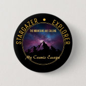 Cosmic Mountain Calling Ronde Button 5,7 Cm (Voorkant)