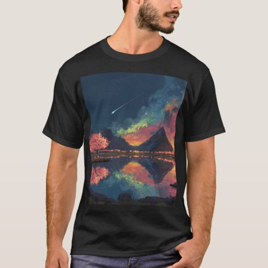 Cosmic Mountain Reflection T-shirt (Voorkant)