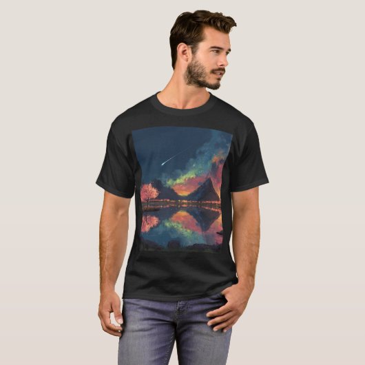 Cosmic Mountain Reflection T-shirt (Voorkant volledig)