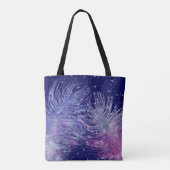 *~* Cosmic Mystical Celestial Feathers Star Sky Tote Bag (Achterkant)