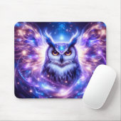 Cosmic Mystical Wisdom Celestial Spiritual Owl  Muismat (Met muis)