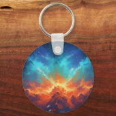 Cosmic Nebula Abstract Galaxy Space Art Sleutelhanger (Voorkant)