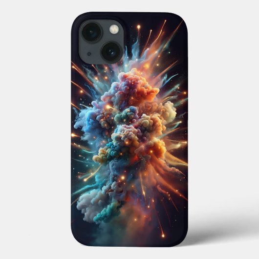 Cosmic Nebula Cloud Explosion Phone Case - Vibrant (Achterkant)
