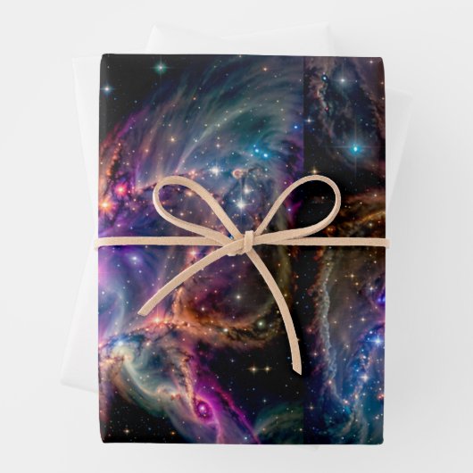 Cosmic Nebula Energy Swirl Wrapping Paper (In situ)
