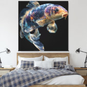 Cosmic Nebula Koi Canvas Afdruk (Insitu (Slaapkamer))