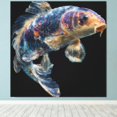 Cosmic Nebula Koi Canvas Afdruk (Insitu (Houten vloer))