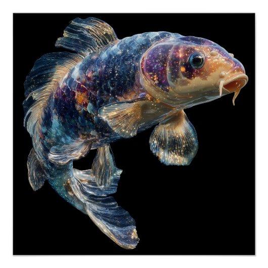 Cosmic Nebula Koi Perfect Poster (Voorkant)