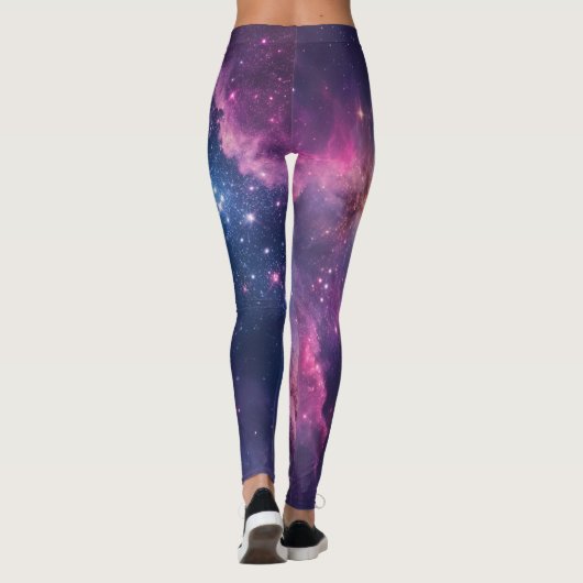 Cosmic Nebula Seamless Pattern for All-Over Print  Leggings (Achterkant)