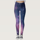 Cosmic Nebula Seamless Pattern for All-Over Print  Leggings (Voorkant)