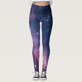 Cosmic Nebula Seamless Pattern for All-Over Print  Leggings