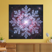 Cosmic Nebula Snowflake Canvas Afdruk (Insitu (Woonkamer))
