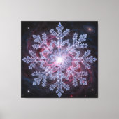 Cosmic Nebula Snowflake Canvas Afdruk (Voorkant)