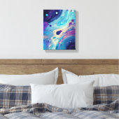   Cosmic Nebula Vortex Canvas Afdruk (Insitu (Slaapkamer))