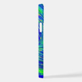 Cosmic Neon Flow iPhone Case – Rood & Blauw Abstra iPhone Hoesje (Rechterkant)