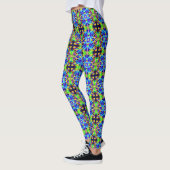 Cosmic Neon Fractal Light Portal-Leggings Leggings (Links)