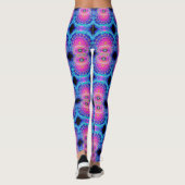 Cosmic Neon Fractal Pattern Leggings (Achterkant)