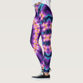 Cosmic Neon Sunflower Blacklight Rave Mandala Leggings (Links)