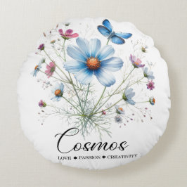 Cosmic Nest • October Birth Flower Round Pillow Rond Kussen