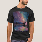 Cosmic Night Sky Landscape T-shirt (Voorkant)
