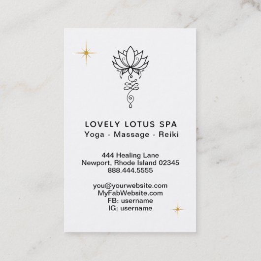 *~* Cosmic Nirvana Sacred Geometry Lotus Business Visitekaartje (Achterkant)