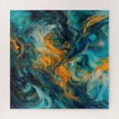 Cosmic Ocean Square – kleurrijk Abstract Legpuzzel (Horizontaal)