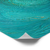 Cosmic Ocean Square – kleurrijk Abstract Poster (Hoek)