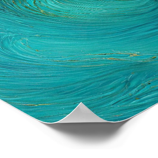 Cosmic Ocean Square – kleurrijk Abstract Poster (Hoek)