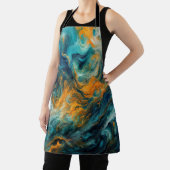 Cosmic Ocean Square – kleurrijk Abstract Schort (Insitu)