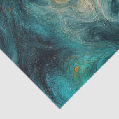 Cosmic Ocean Square – kleurrijk Abstract Tissuepapier (Detail)