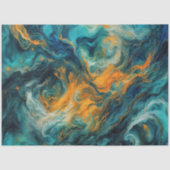 Cosmic Ocean Square – kleurrijk Abstract Tissuepapier (Voorkant)