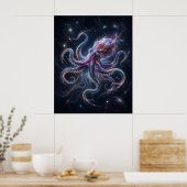 Cosmic Octopus Star Abyss Poster (Keuken)
