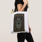 Cosmic Oracle Owl • Mystical Celestial  Tote Bag (Dichtbij)