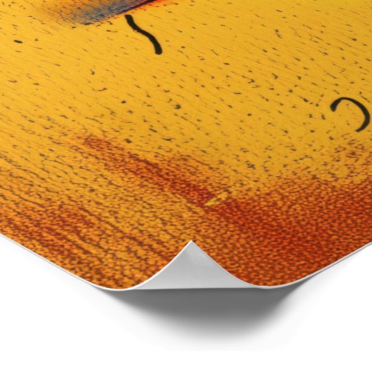 Cosmic Orbit Abstraction in Teal & Tangerine Poster (Hoek)