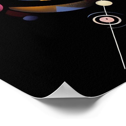 Cosmic Orbit Geometry - Abstracte cirkel en lijnku Poster (Hoek)