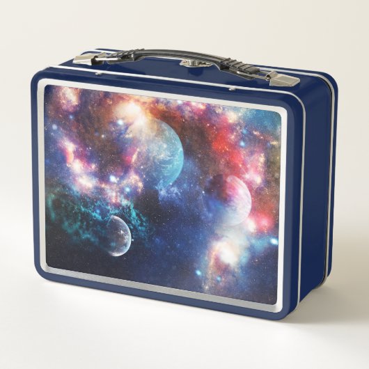 Cosmic Outer Space Galaxy Design metalen lunchbox (Achterkant)