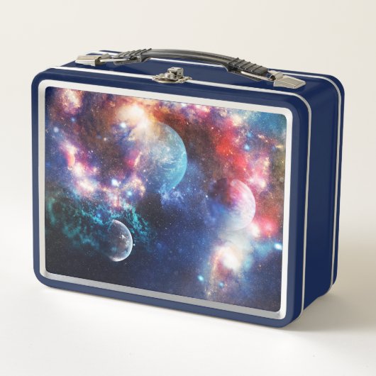 Cosmic Outer Space Galaxy Design metalen lunchbox (Voorkant)