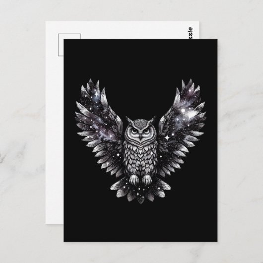 Cosmic Owl Majesty Briefkaart (Voorkant / Achterkant)