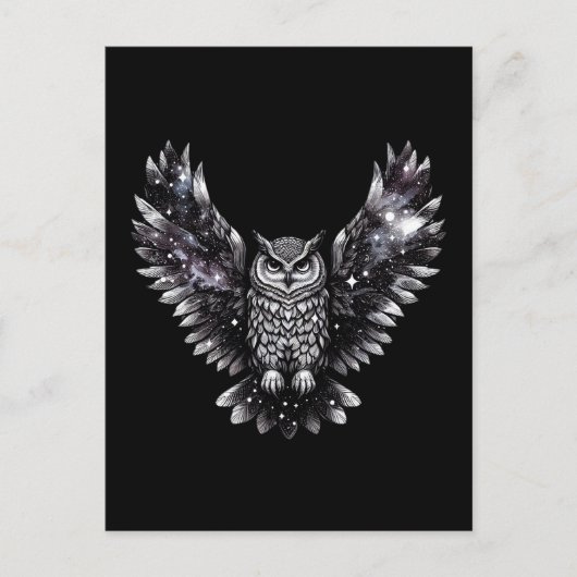 Cosmic Owl Majesty Briefkaart (Voorkant)