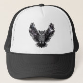 Cosmic Owl Majesty Trucker Pet (Voorkant)