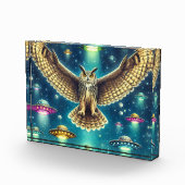 Cosmic Owl Nightscape - UFO's in de lucht Fotoblokken (Rechts)