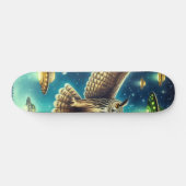 Cosmic Owl Nightscape - UFO's in de lucht Persoonlijk Skateboard (Horizontaal)