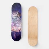 Cosmic Owl Persoonlijk Skateboard (Voorkant)