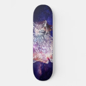 Cosmic Owl Persoonlijk Skateboard (Voorkant)