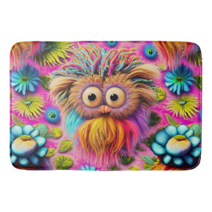 Cosmic Owl Trippy Hippie Psychedelic Origineel Badmat