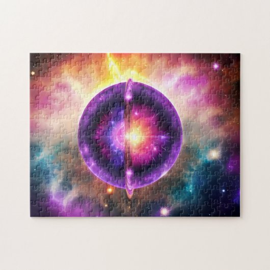 Cosmic Paars Blue Mystical Interstellar Object Legpuzzel (Horizontaal)