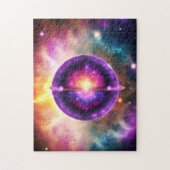 Cosmic Paars Blue Mystical Interstellar Object Legpuzzel (Verticaal)